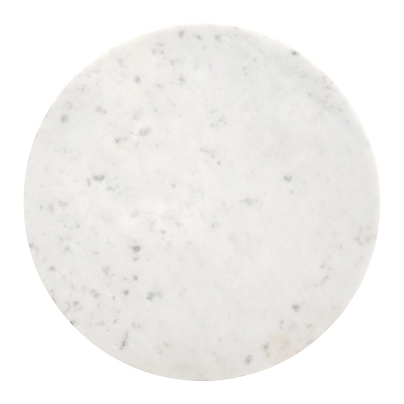 Marmeren Bijzettafel met White Washed Onderstel