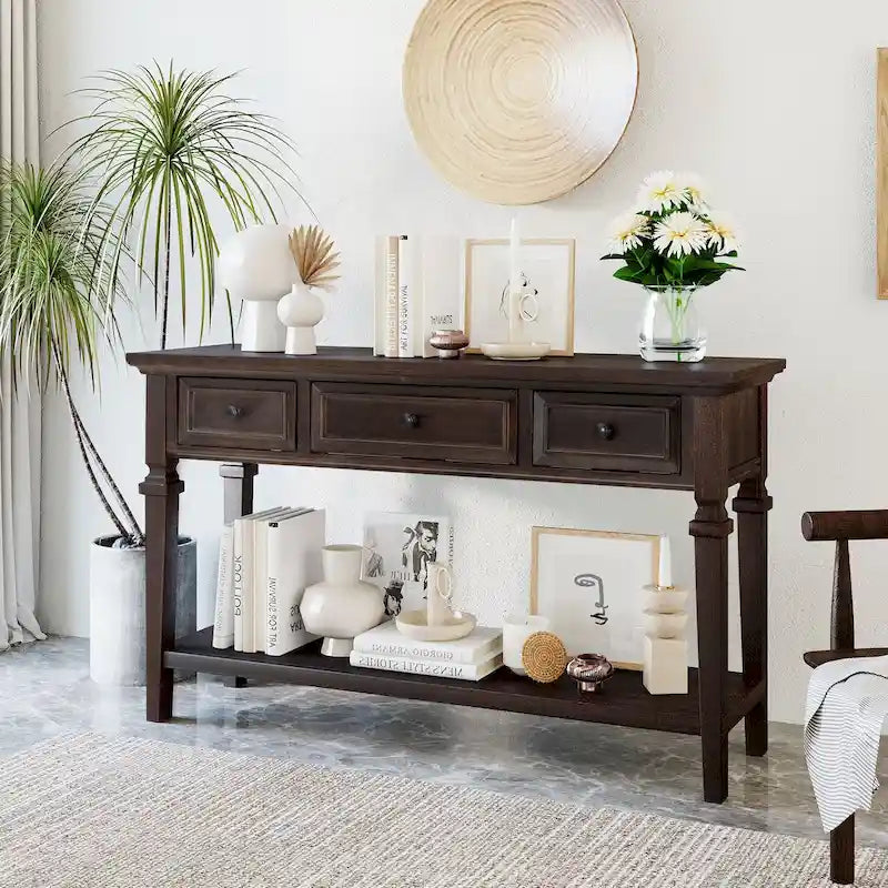 Sidetable met 3 Laden en Onderplank