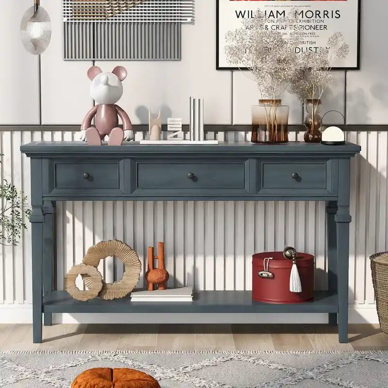 Sidetable met 3 Laden en Onderplank