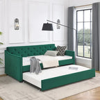 Gestoffeerd Divanbed in Tweepersoonsformaat met Uitschuifbed