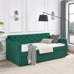 Gestoffeerd Divanbed in Tweepersoonsformaat met Uitschuifbed